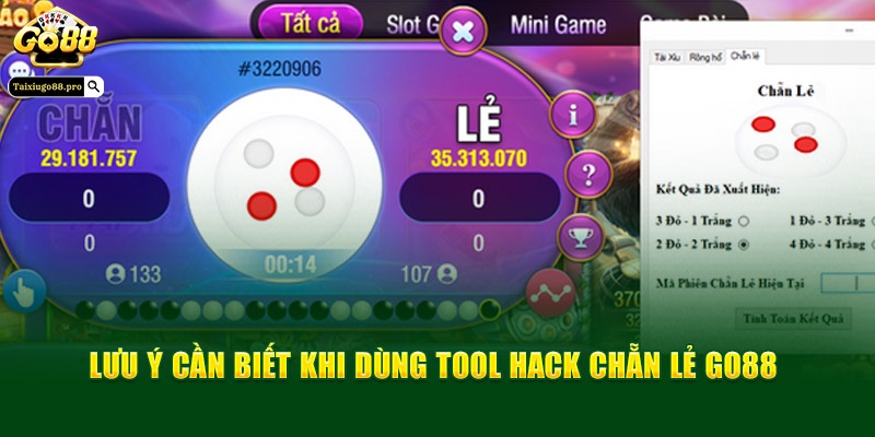 Lưu ý cần biết khi dùng tool hack chẵn lẻ Go88